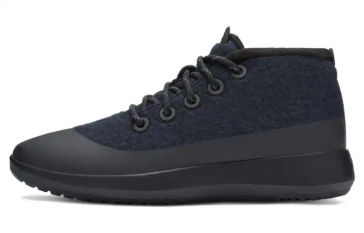 Allbirds Wool Runner Up Mizzle Plus Cushioning Slip Resistant Mid top Sports Casual Shoes Men's Natural Black