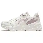 Li Ning Cloud Sea Slip Resistant Abrasion Resistant Slip Resistant Abrasion Resistant Casual Shoes Women's White Pink