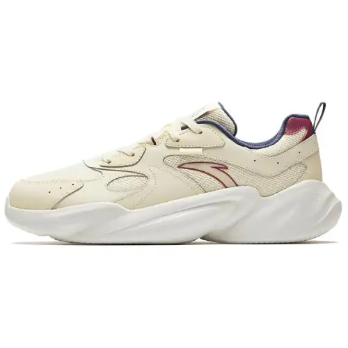 Anta Life Collection Abrasion Resistant Lightweight Low top Casual Shoes Men's Beige Red