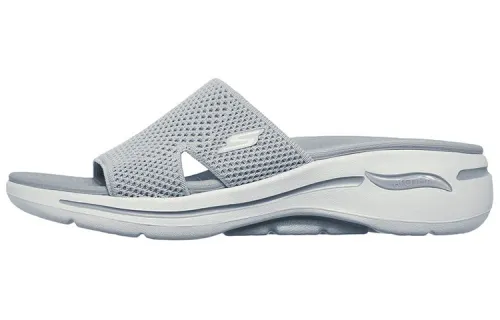 Skechers Go Walk Arch Fit Slide Slippers Women's Gray