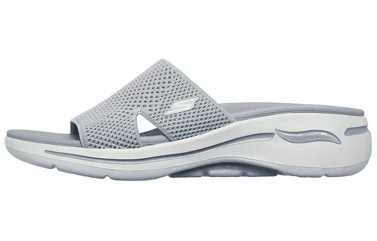 Skechers Go Walk Arch Fit Slide Slippers Women's Gray