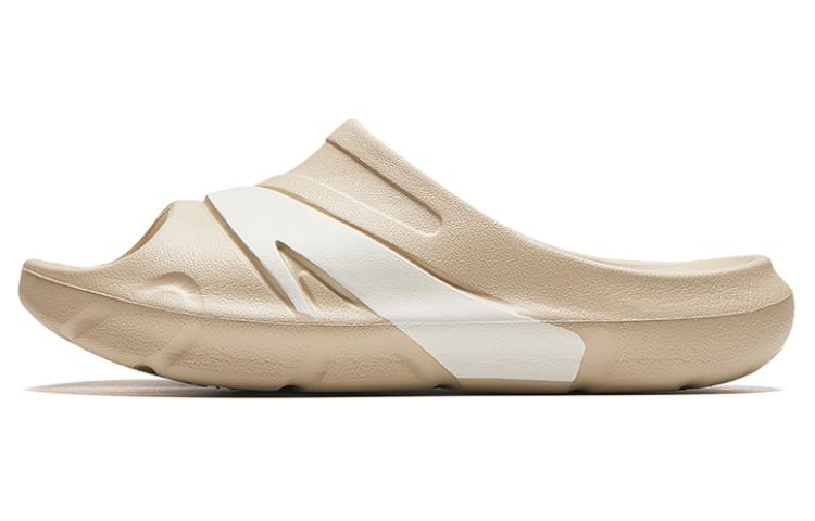 Anta C37 Series Slide Slippers Women's Light Smoke Gray Ivory White