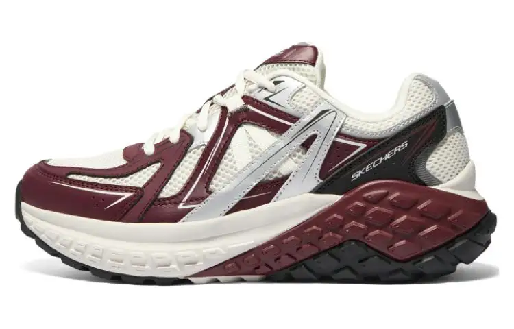 Skechers Monster Fabric Cushioning, Wear Resistant Low top Casual Shoes Men's Burgundy