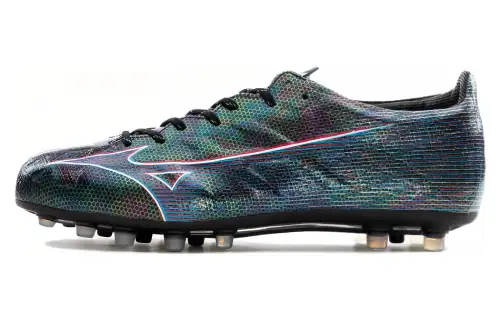 Mizuno A Japan AG Artificial Ground Slip Resistant Abrasion Resistant Soccer Shoes Unisex Black Purple