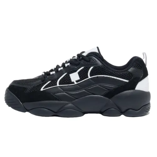 FILA Wavy Spaghetti Comfortable Abrasion Resistant Low top Casual Shoes Unisex Black