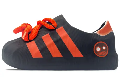 Adidas Originals AdiFOM Superstar Non slip Lightweight Low top Casual Shoes Unisex Black Orange