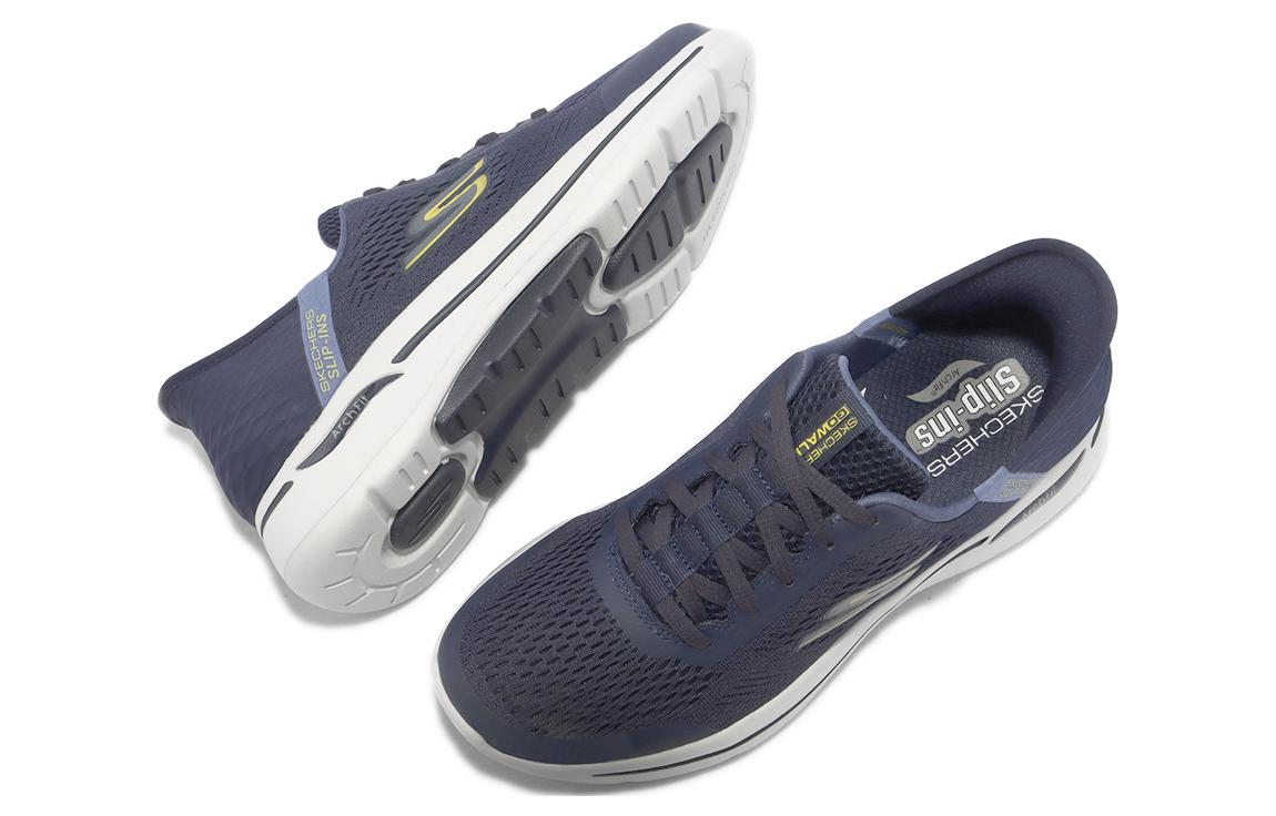 Skechers Go Walk Arch Fit Walking Shoes Men’s Low Top Blue/Yellow/White