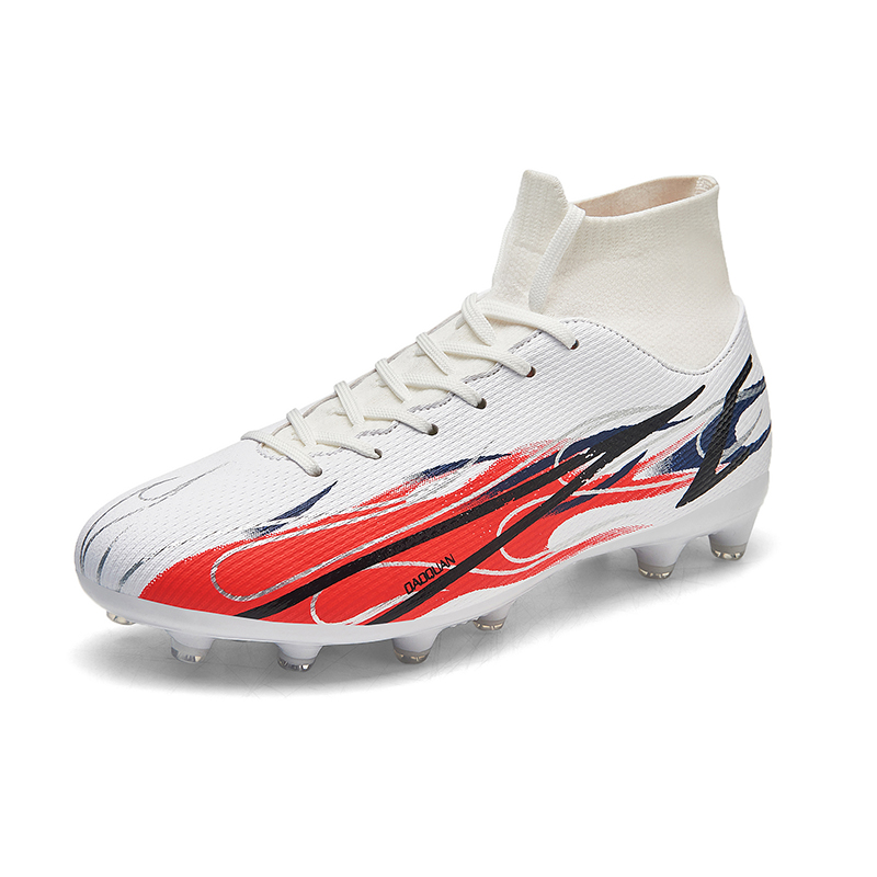 Sportful Soccer Shoes Unisex Mid Top White Red/Black Gold/Blue