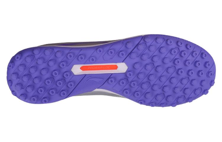 Li Ning TF Turf Synthetic Leather Cushioning, Wear Resistant Soccer Shoes Men’s Silver Purple