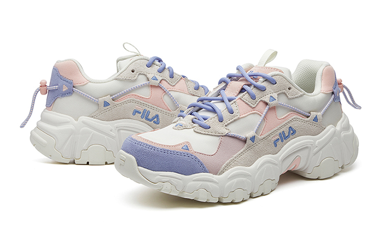 Женские кроссовки Fila FUSION Fluid (бело-розовый) — Белый / розовый / фиолетовый / розовый — фото 4