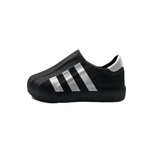 Adidas Originals AdiFOM Superstar Silver Logo Slip Resistant Slip Resistant Low top Casual Shoes Unisex Silver Black