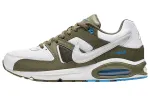 Nike Air Max Command Comfortable And Breathable Cow Split Leather Low top Running Shoes Men's Olive White