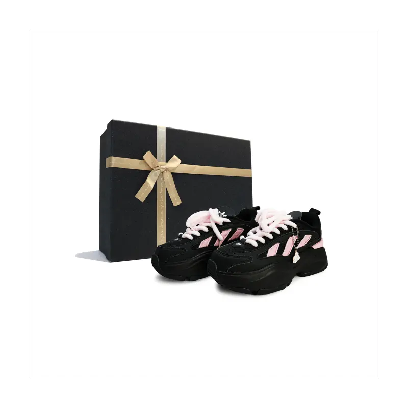 Adidas Originals OZGAIA Slip Resistant Abrasion Resistant Low top Casual Shoes Women's Black Pink