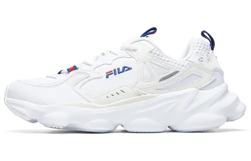 FILA FUSION Skipper Mesh, Textile, Synthetic Leather Low top Casual Shoes Men's White