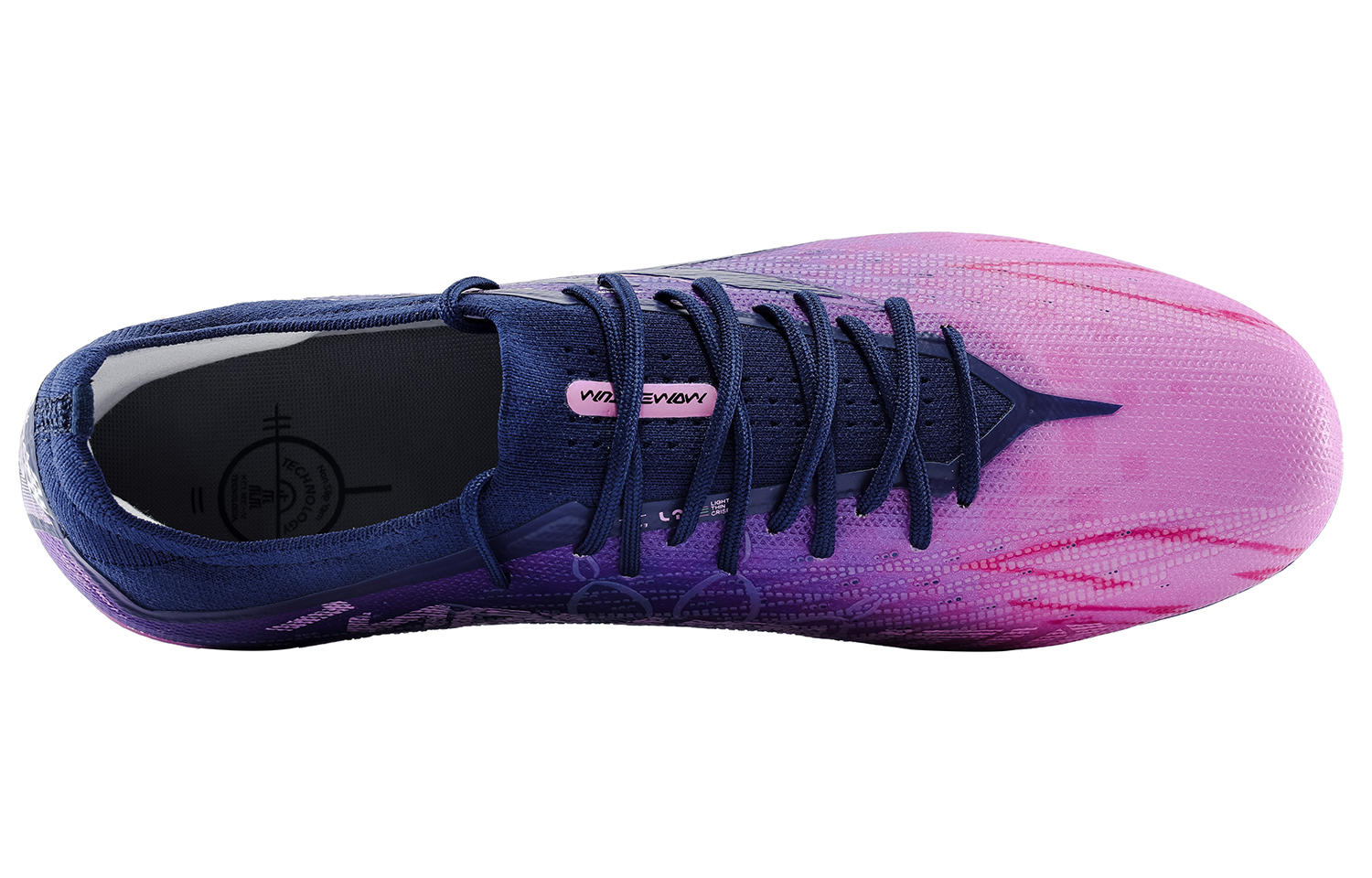 KELME Shadow 2.0 MG Multi Ground Breathable Soccer Shoes Unisex Dark Blue Neon Pink