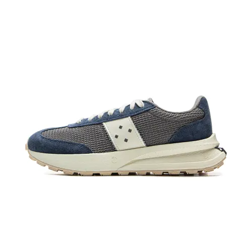 Li Ning Abrasion Resistant Slip Resistant Coverage Low top Casual Shoes Unisex Gray Blue