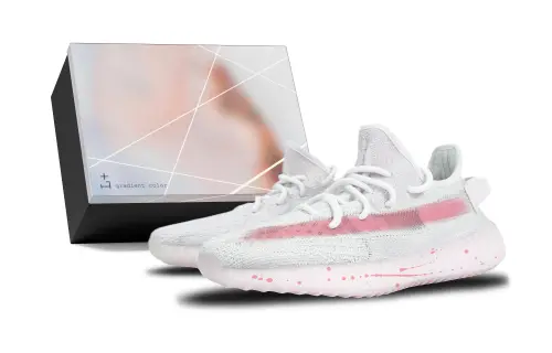 Adidas Originals Yeezy Boost 350 V2 Abrasion Resistant Abrasion Resistant Low top Casual Shoes Unisex White Red
