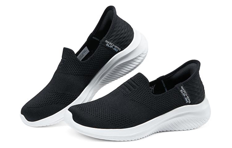 Skechers Slip Ins Hands Free Slip Ins Versatile Abrasion Resistant Breathable Low top Casual Shoes Women’s Black White
