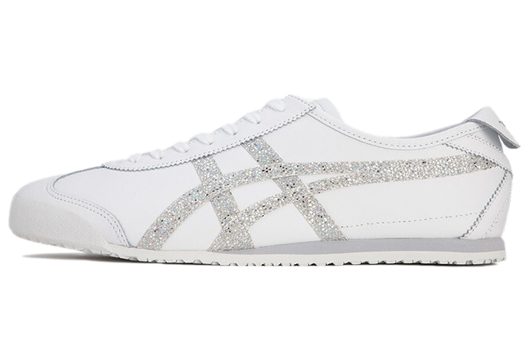 Кроссовки Onitsuka Mexico 66 (бело-серебристые)
