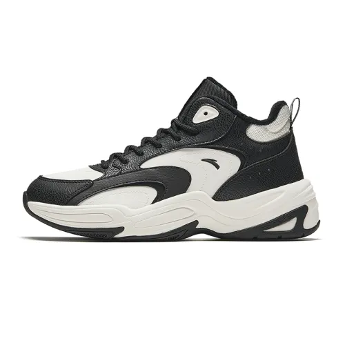Anta Cross Slip Resistant Thermal Mid top Casual Shoes Women's White Black