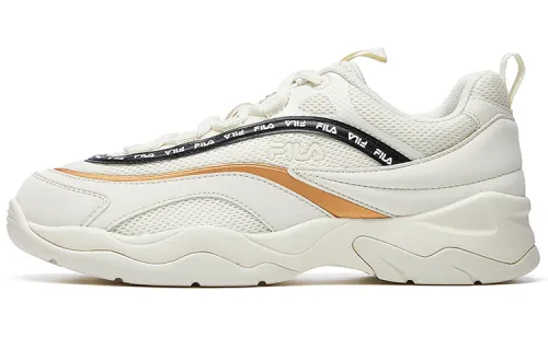 FILA Ray Vntg Running Shoes Gs White/Black/Gold Women's