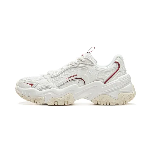 Li Ning Brown Sugar V2 Cushioning Slip Resistant Abrasion Resistant Height Increasing Low top Casual Shoes Women's