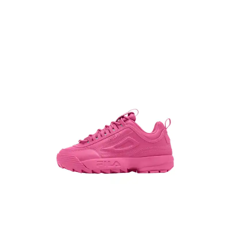 FILA Disruptor 2 Leather Breathable Low top Casual Shoes Women's Pink