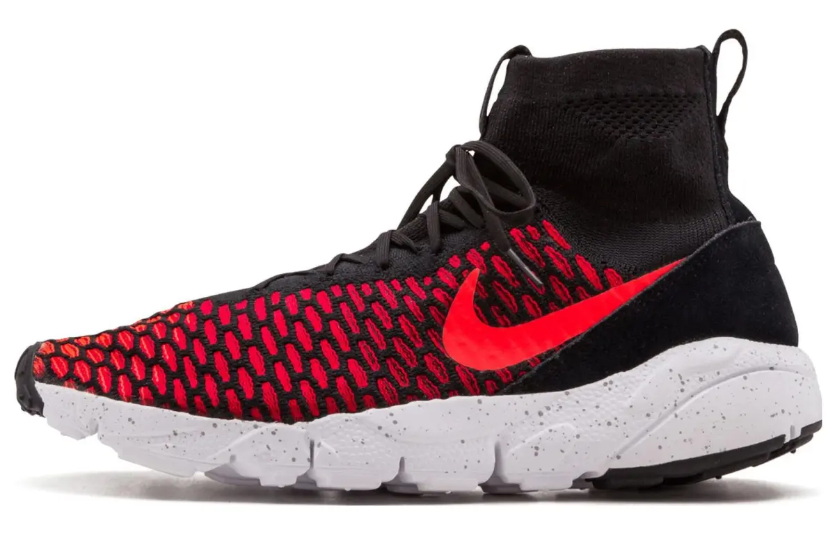 Nike Air Footscape Magista Flyknit Black/Bright Crimson Gym Red Cool Grey
