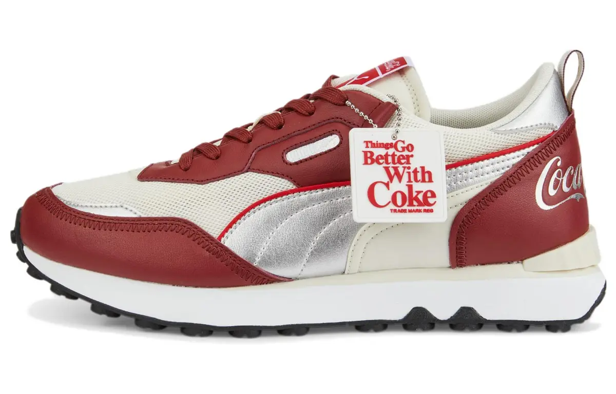 Coca Cola x PUMA Rider FV Abrasion Resistant Lightweight Wear resistant And Lightweight Low top Casual Shoes Unisex