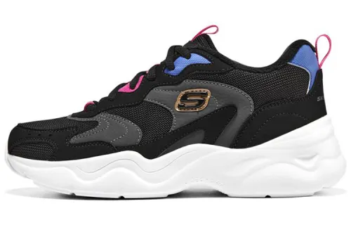Skechers D'LITES AIRY 3.0 Textile, Leather Low top Casual Shoes Women's Black Blue Red
