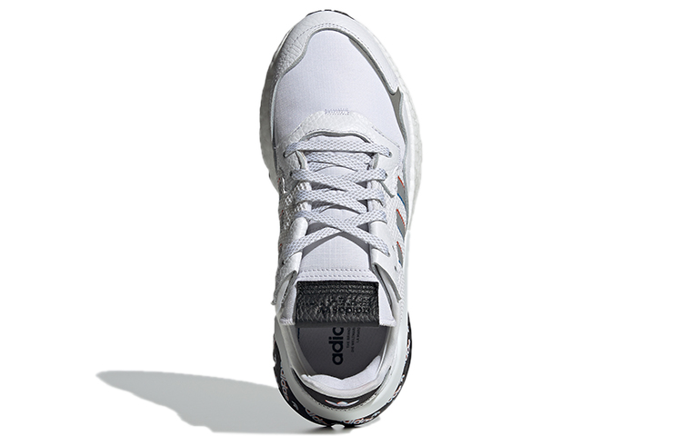 Кеды adidas originals Nite Jogger (белые с черным и серебристым) — Белый / чёрный / серебристый — фото 5