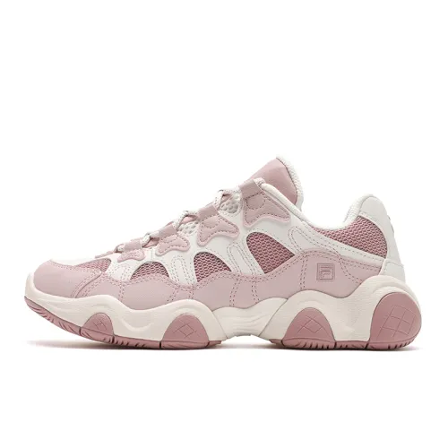 FILA Cushioning Abrasion Resistant Breathable Lightweight Low top Casual Shoes Women's White Pink