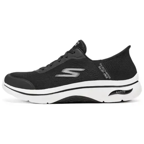 Skechers MEN'S GO WALK Low top Casual Shoes Men's Black White