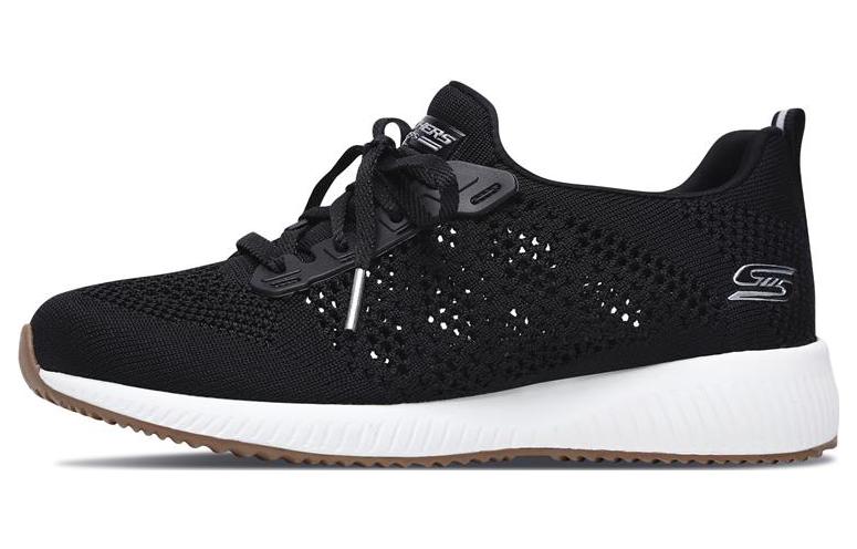 Skechers BOBS SQUAD Mesh Comfortable Breathable And Resilient Low top Casual Shoes Women's Black