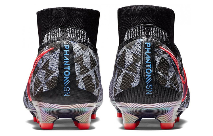 Мужские футбольные бутсы Nike Phantom Vision Elite DF FG (черно-красный) — Чёрный / красный — фото 5