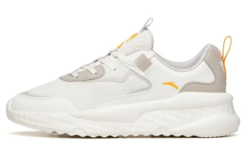 ANTA Casual Shoes Men's Low Top Ivory White/Shade 1 Gray/Shade 2 Gray