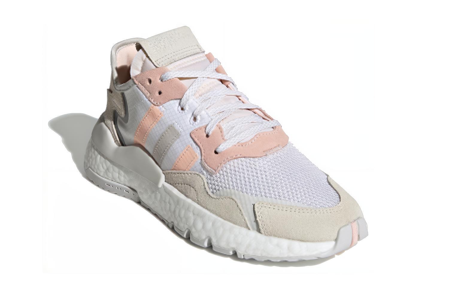 Женские кроссовки adidas originals Nite Jogger (бело-розовый) — Белый / розовый — фото 3