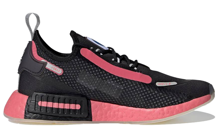 Женские кроссовки adidas originals NMD_R1 Spectoo (черно-розовые) — Чёрный / розовый — фото 2