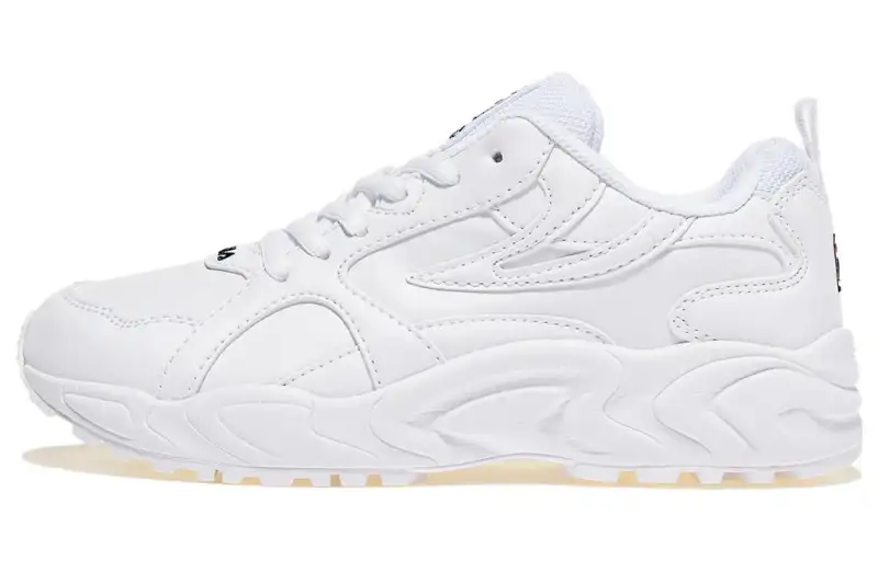 FILA Wheelas Spline Comfortable Abrasion Resistant Low top Casual Shoes Unisex White