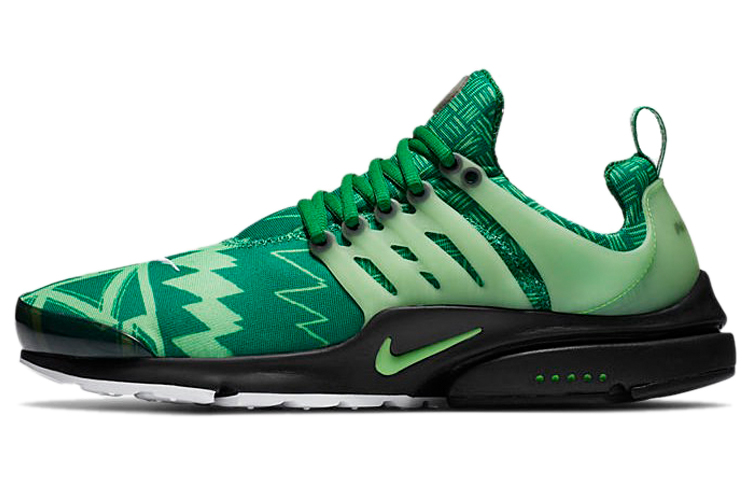 Кроссовки Nike Naija Pine Green (черно-зеленые)