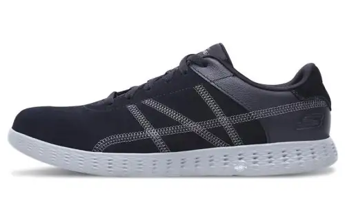 Skechers ON THE GO Glide Comfortable Cushioning Abrasion Resistant Low top Sports Casual Shoes Men's Black Gray