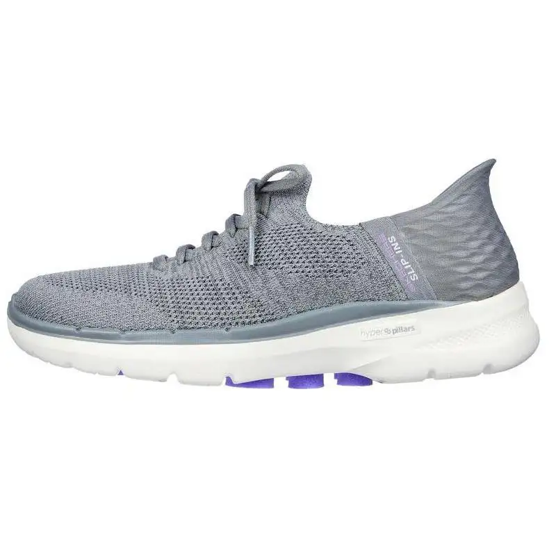Skechers Go Walk 6 Fabric Abrasion Resistant Low top Sports Casual Shoes Women's Gray