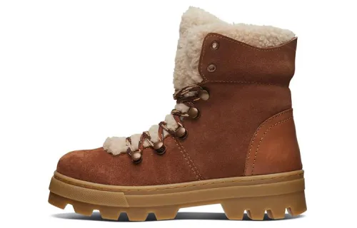Skechers Modern Comfort Boots Comfortable Short Combat Boots Women's Chestnut