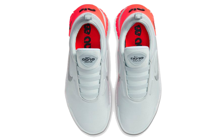 Кроссовки Nike Adapt Auto Max pure platinum (серо-красные) — Серыйкрасный — фото 4