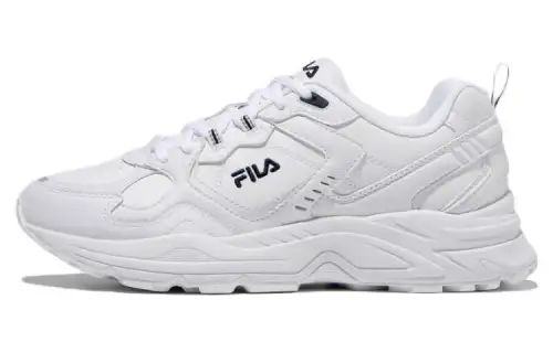 FILA Ranger Leather Low top Casual Shoes Unisex White Black Korean Style