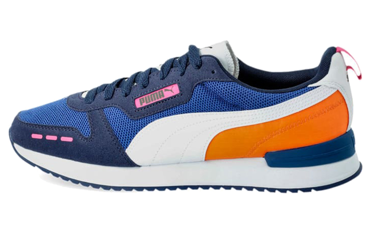 PUMA R78 Cushioning Abrasion Resistant Lightweight Low top Casual Shoes Men's Blue White Orange