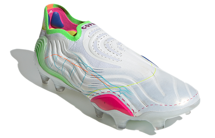 Мужские кроссовки adidas Sense+ Fg Inner Life FG (бело-зеленые) — Белый / зелёный — фото 3