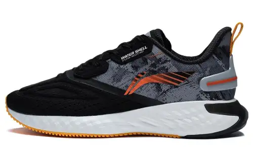 Li Ning Sports Life Collection Abrasion Resistant Slip Resistant Low top Sports Casual Shoes Men's Black Orange