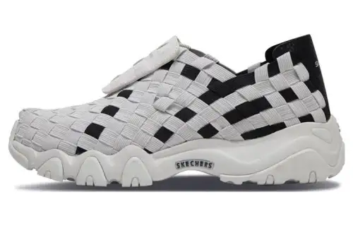 Skechers D'LITES 2.0 Artificial Leather Sports Low top Casual Shoes Women's White Black