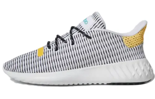 Adidas Originals Tubular Dusk Primeknit Slip Resistant And Breathable Low top Casual Shoes Men's Gray Yellow